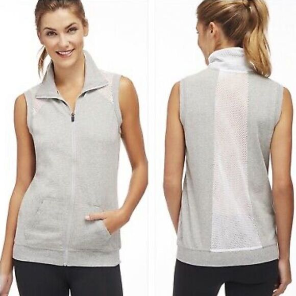 Fabletics Temecula gray zipper vest size small - Picture 1 of 7